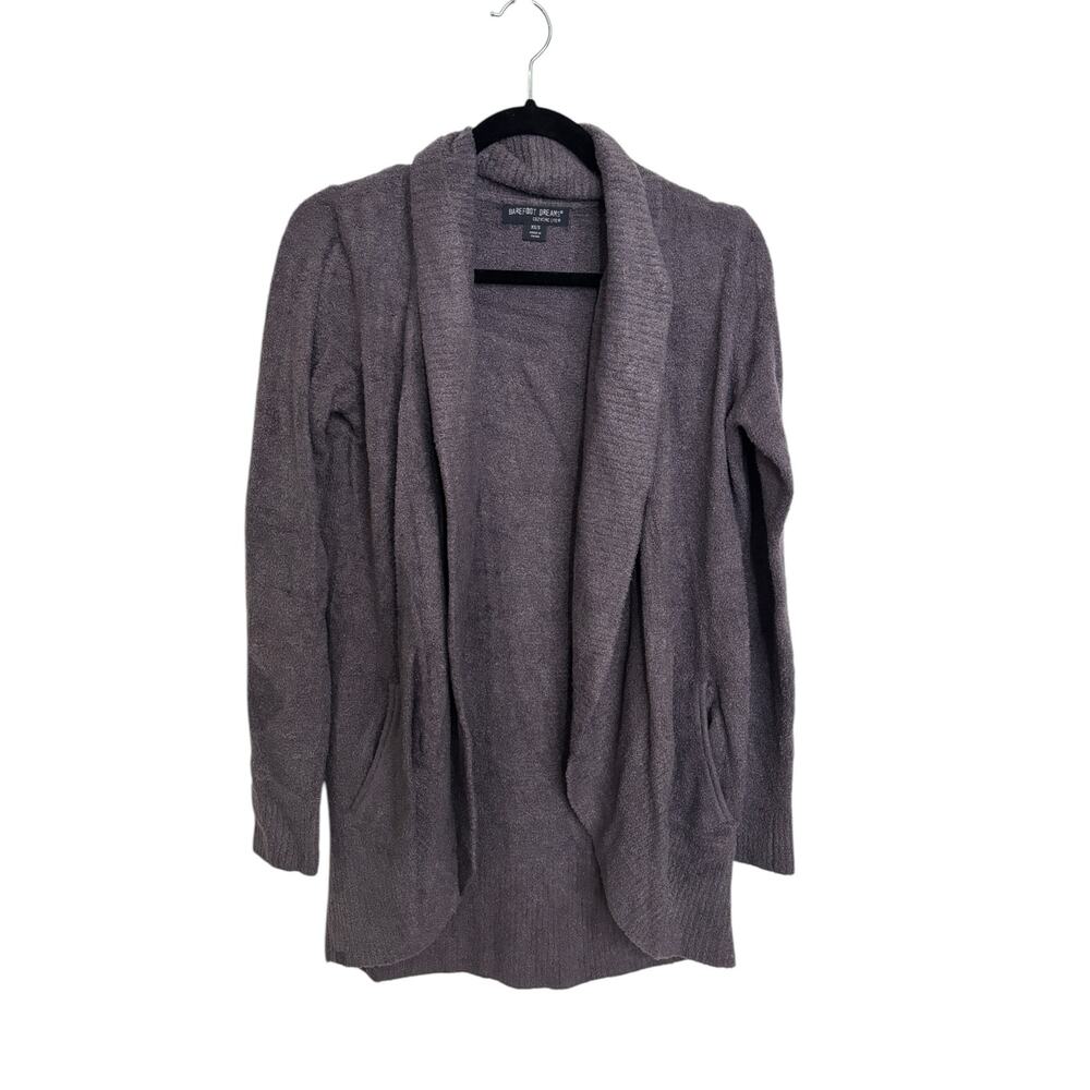 Barefoot Dreams Cardigan Womens XS/S CozyChic Lite Circle Carbon Knit Open Front